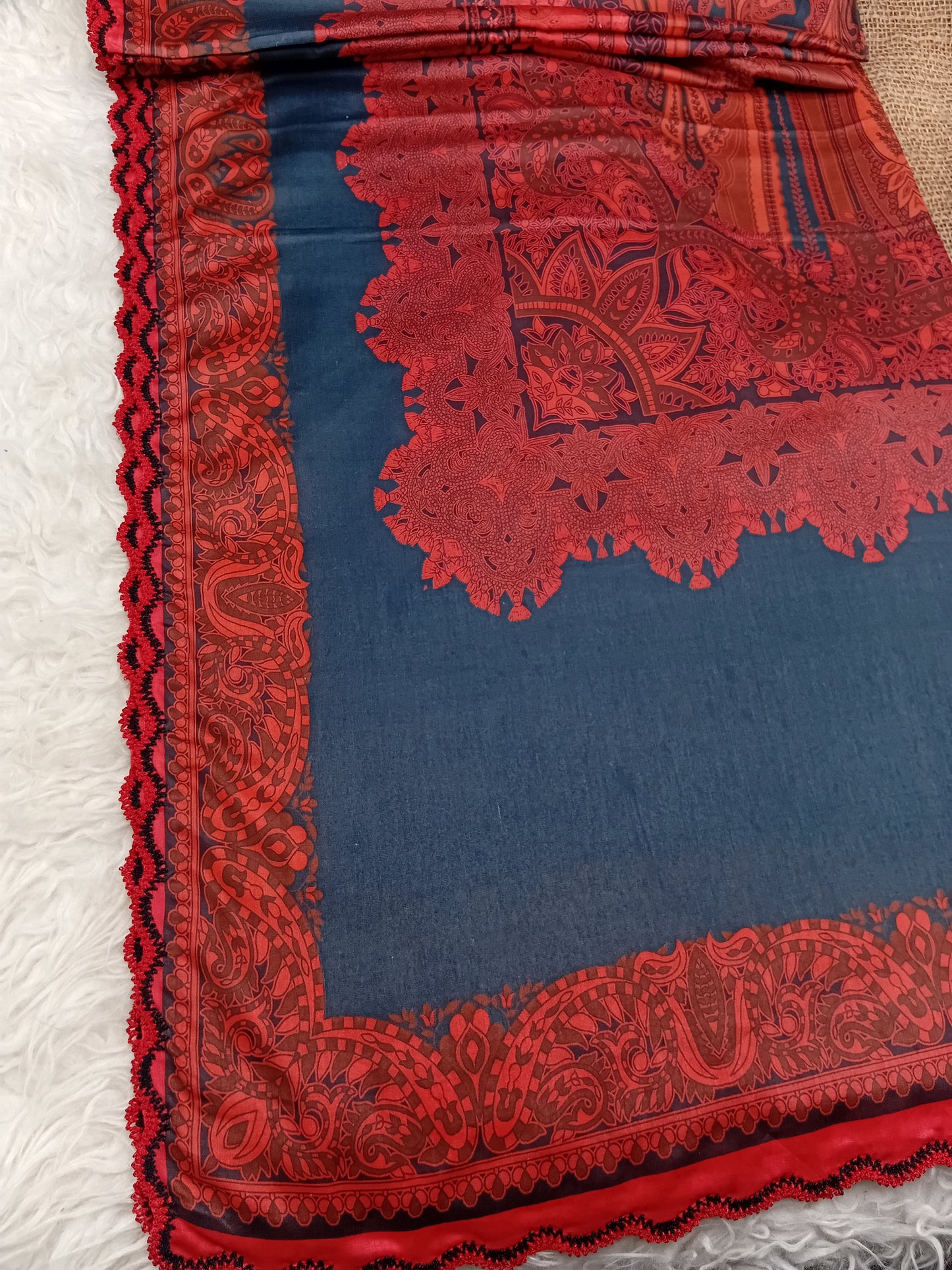 Lawn Dupatta Fourside Crochet Just In