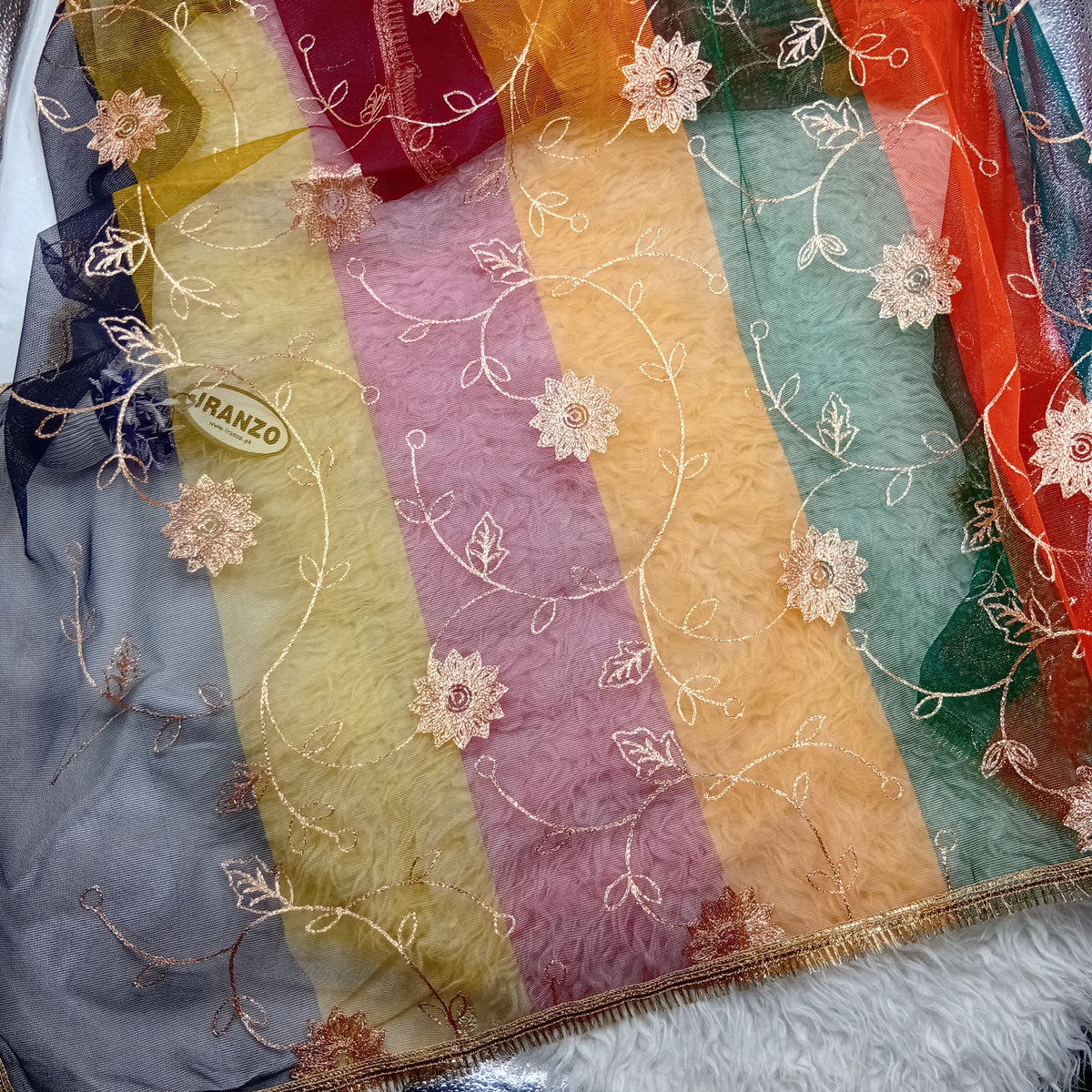 Multicolored Net Dupatta