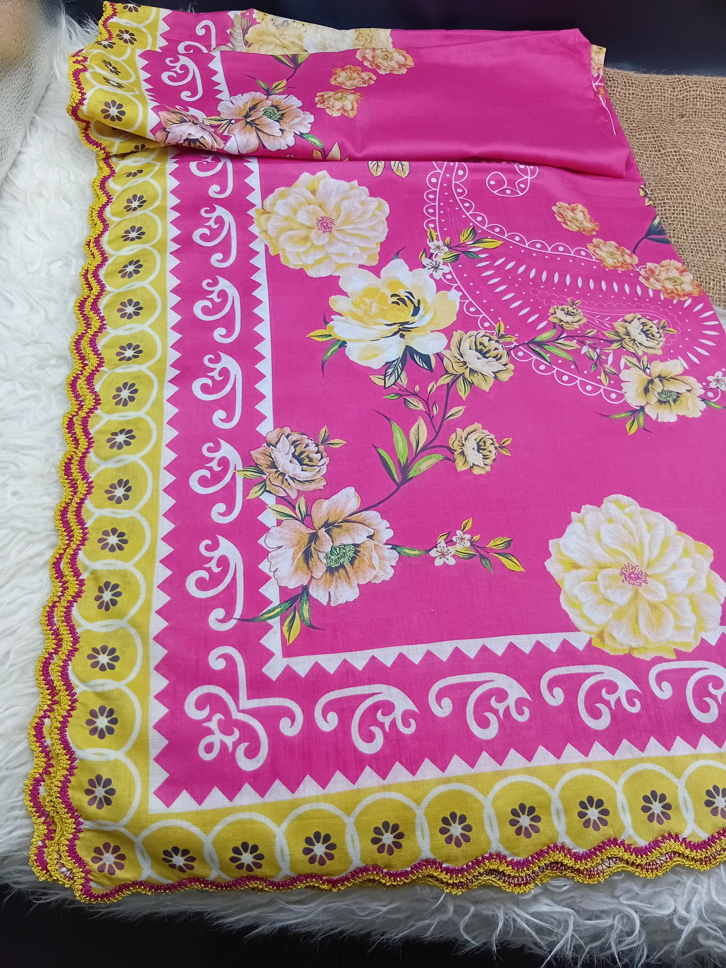 Lawn Dupatta Fourside Crochet Just in