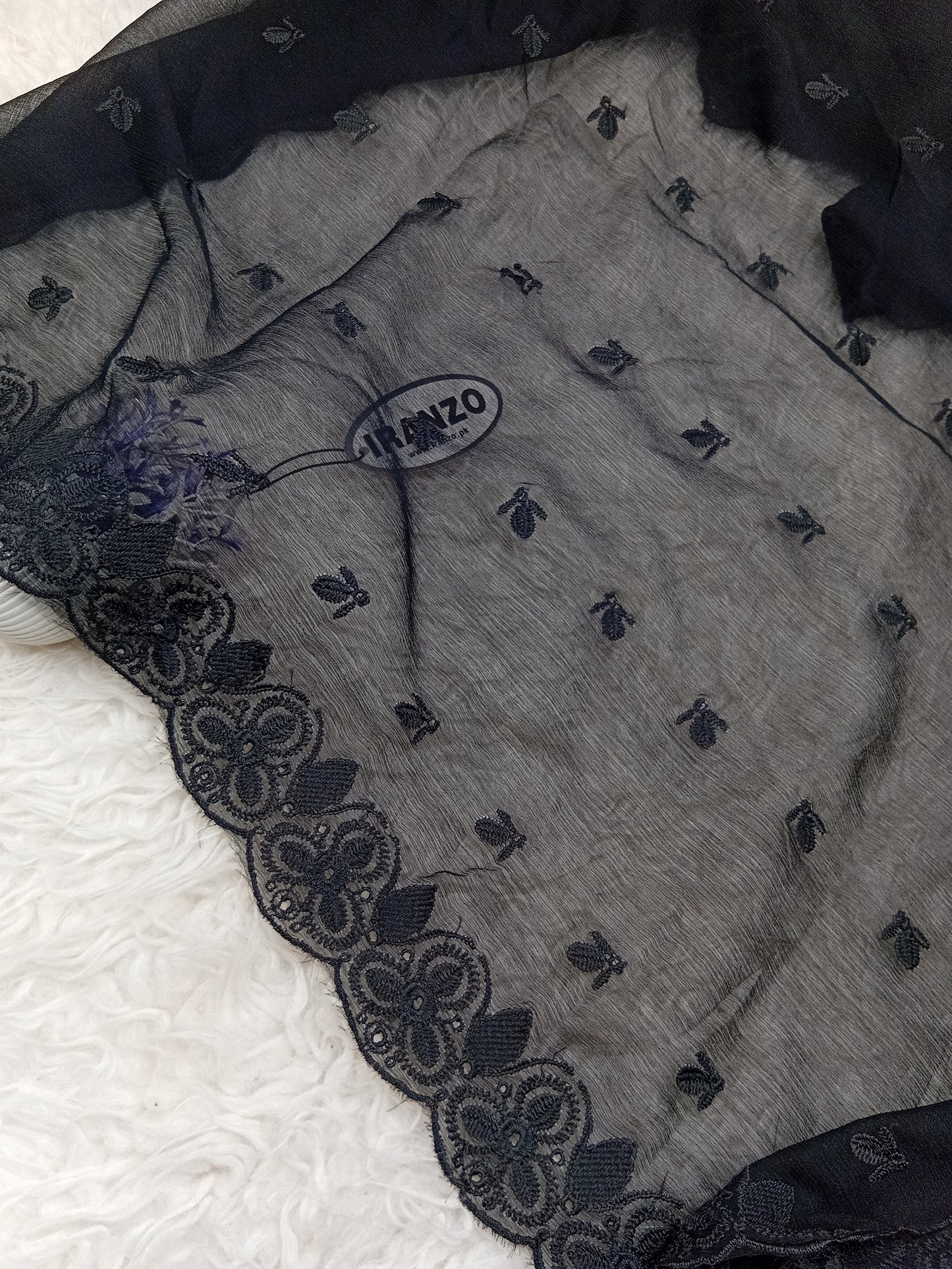 Embroidered Chiffon Dupatta Just in