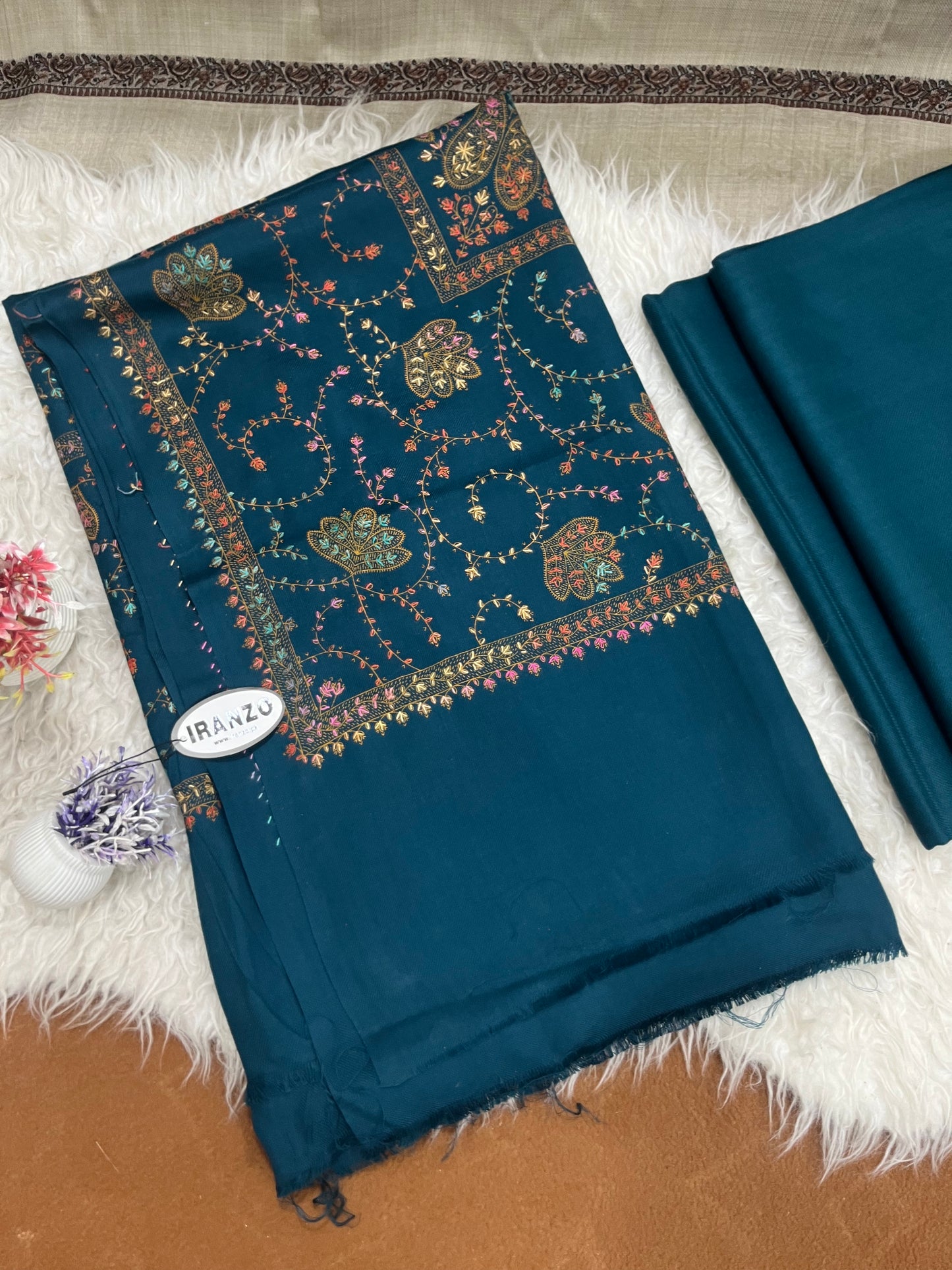 Wool Heavy Shawl Three Piece