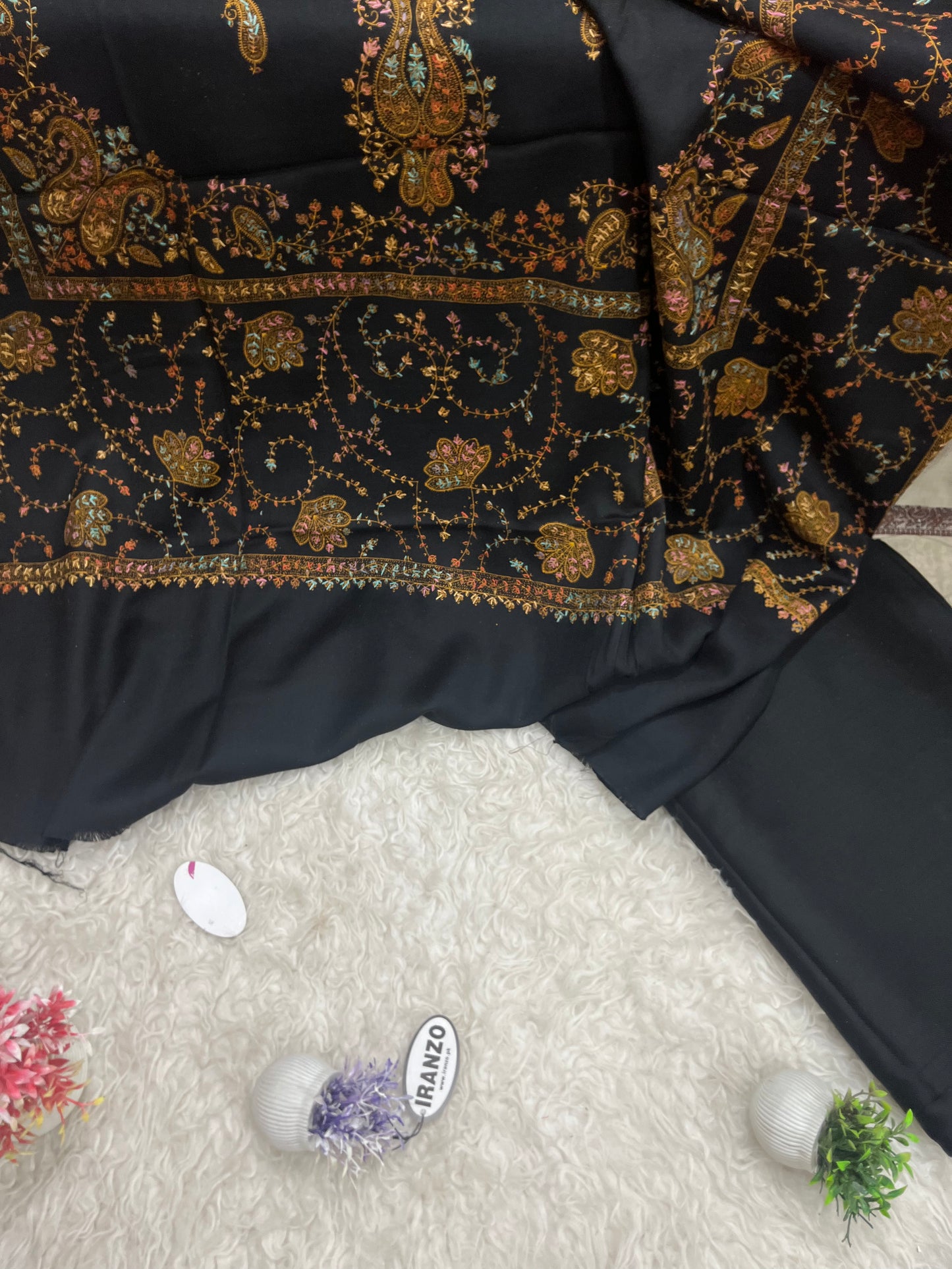 Wool Heavy Shawl Three Piece