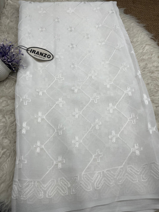 Dyeable Embroidered Chiffon Dupatta Just In