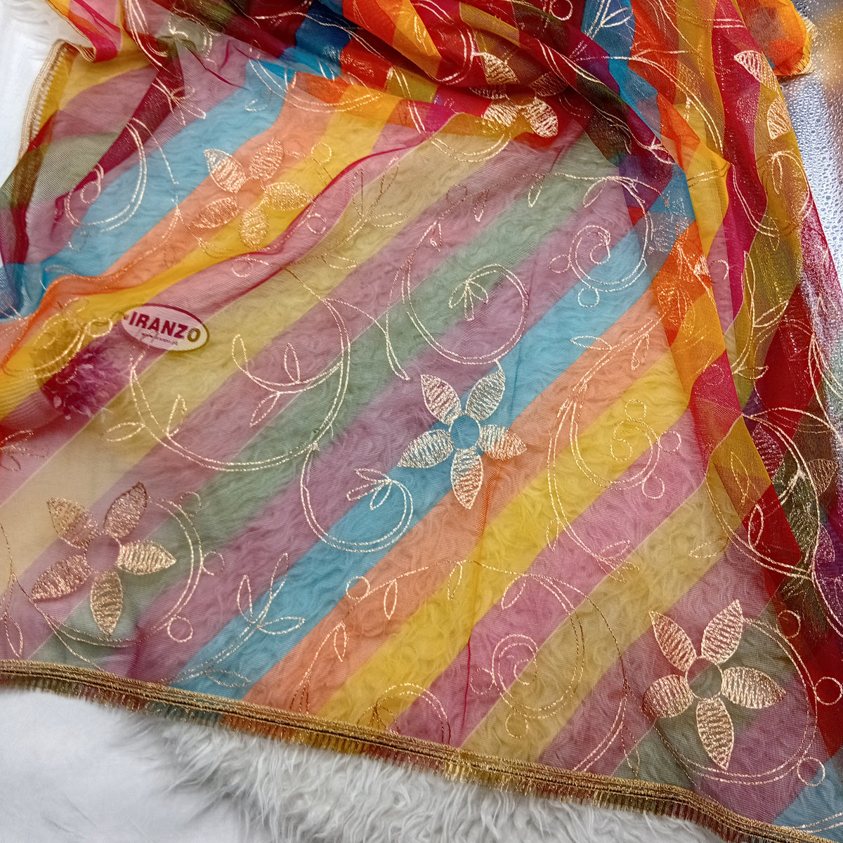 Multicolored Net Dupatta