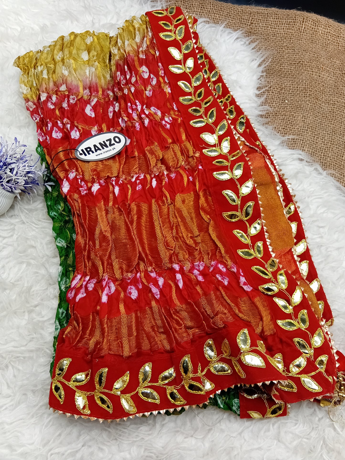 Crushed Soft Silk Gotta Work Dupatta