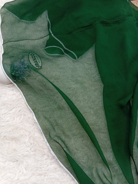 Green Solid Chiffon Dupatta just in