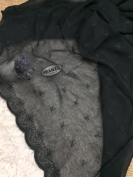 Embroidered Chiffon Dupatta