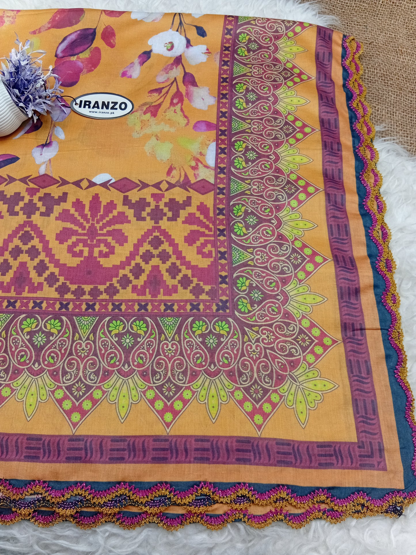 Lawn Dupatta Fourside Crochet just In