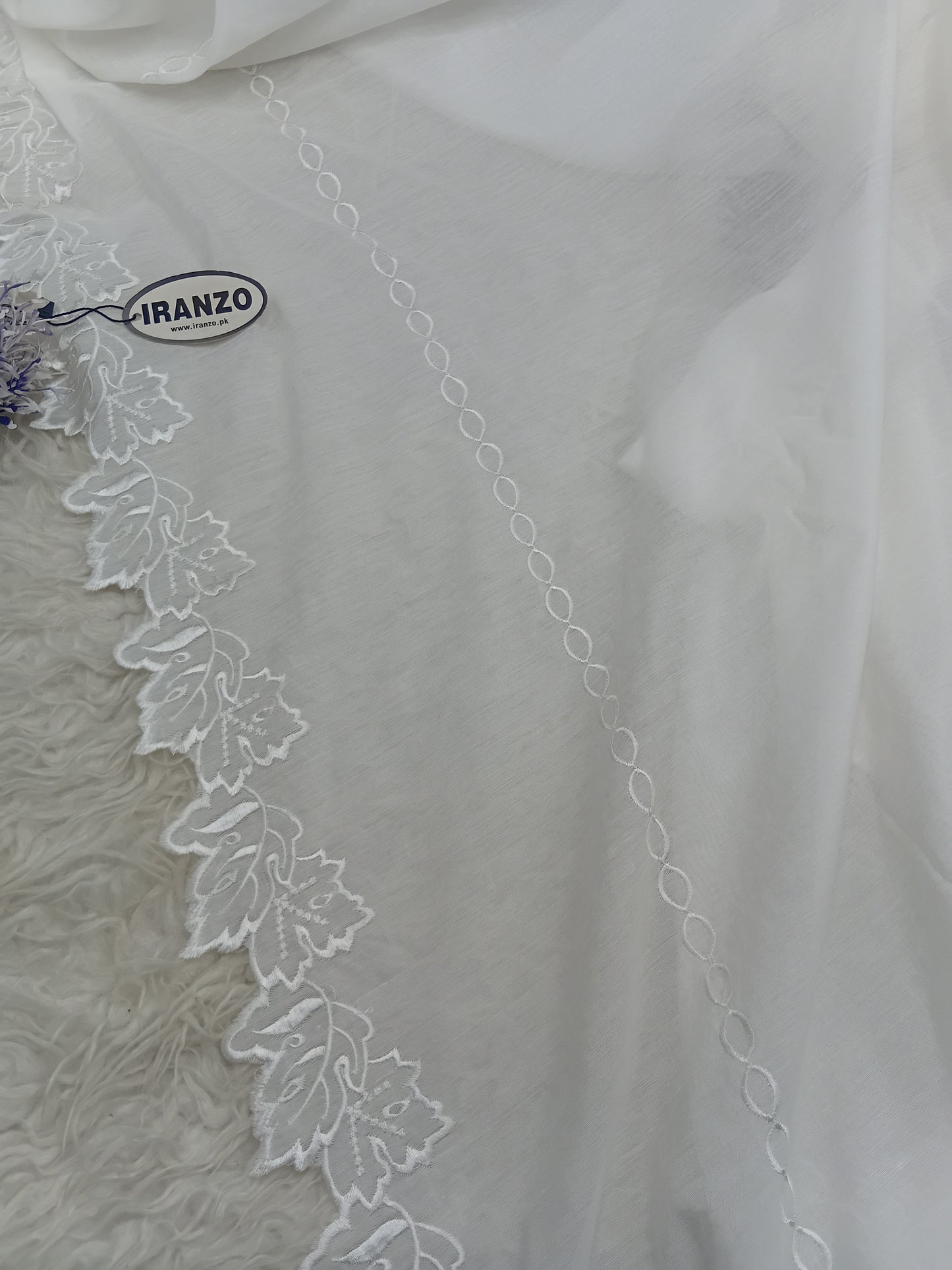 Elegant Two Side Embroidered Paper Cotton Dyeable Dupatta Just In