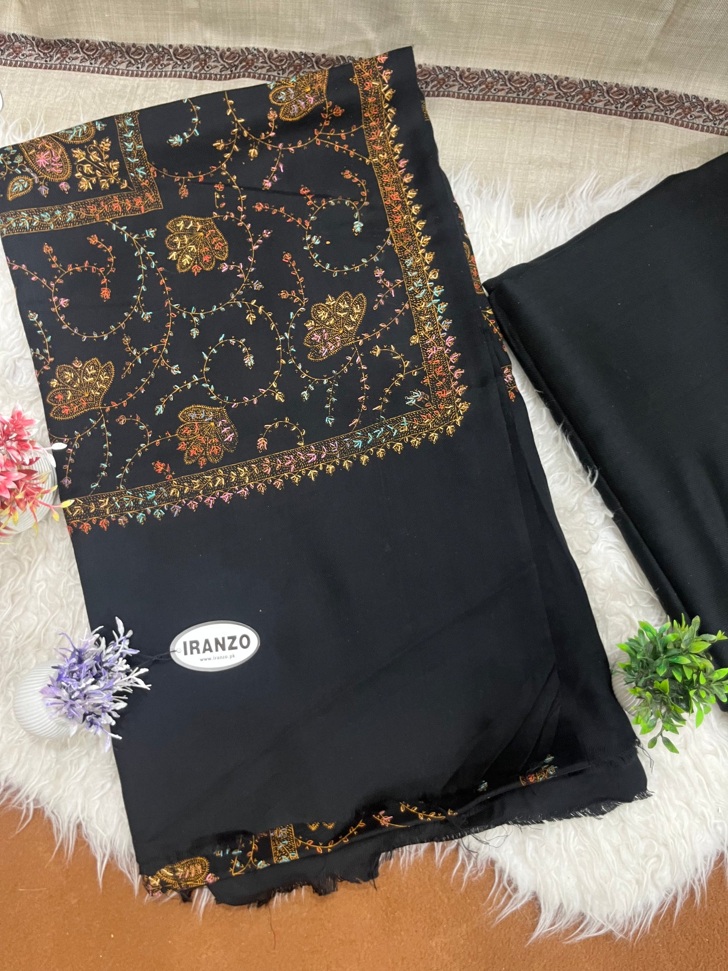 Wool Heavy Shawl Three Piece