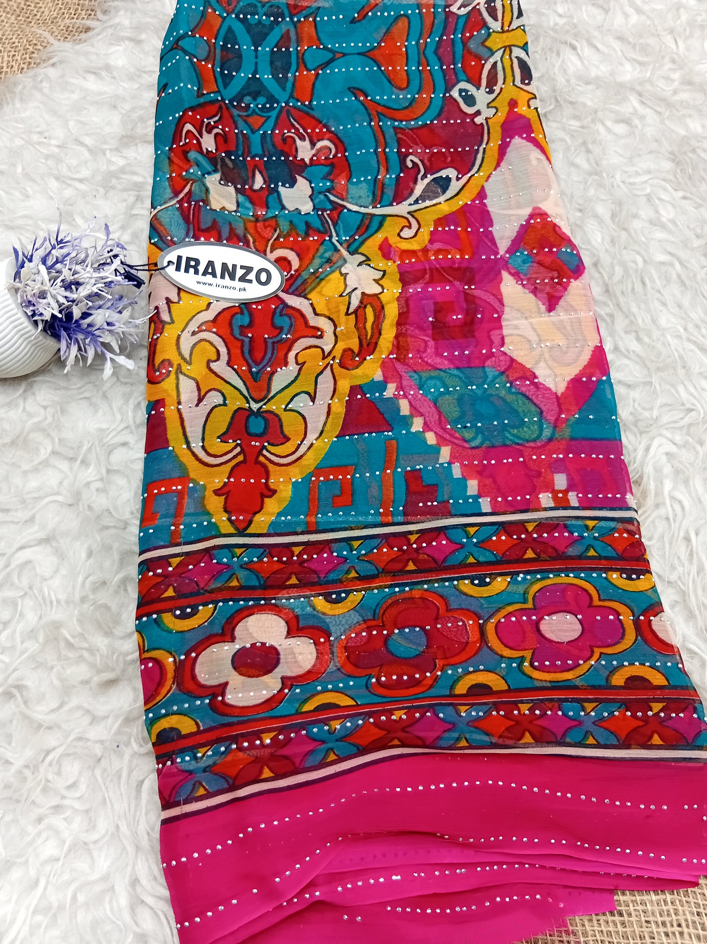 Stone Work Chiffon Dupatta