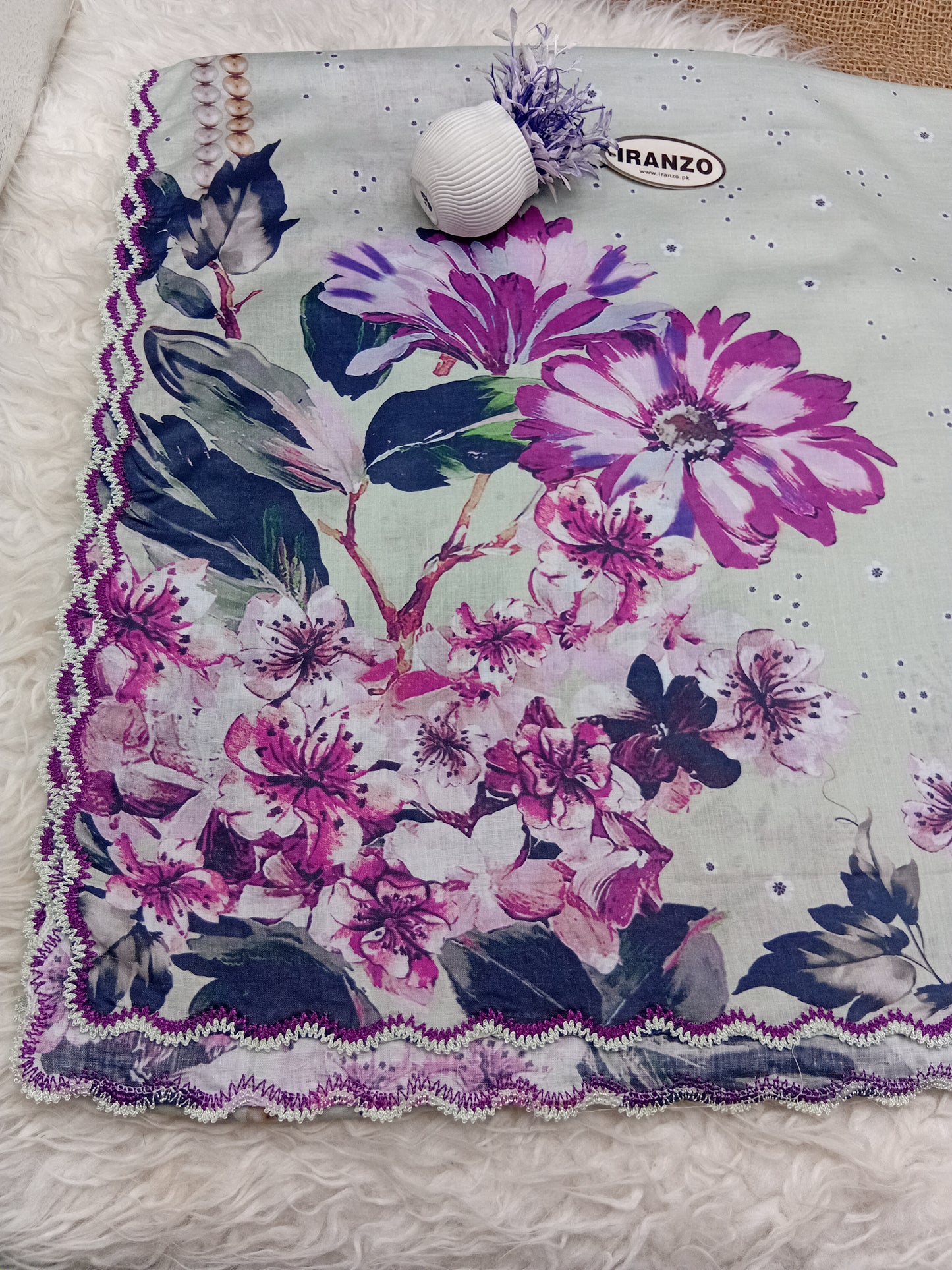 Lawn Dupatta Fourside Crochet Just In