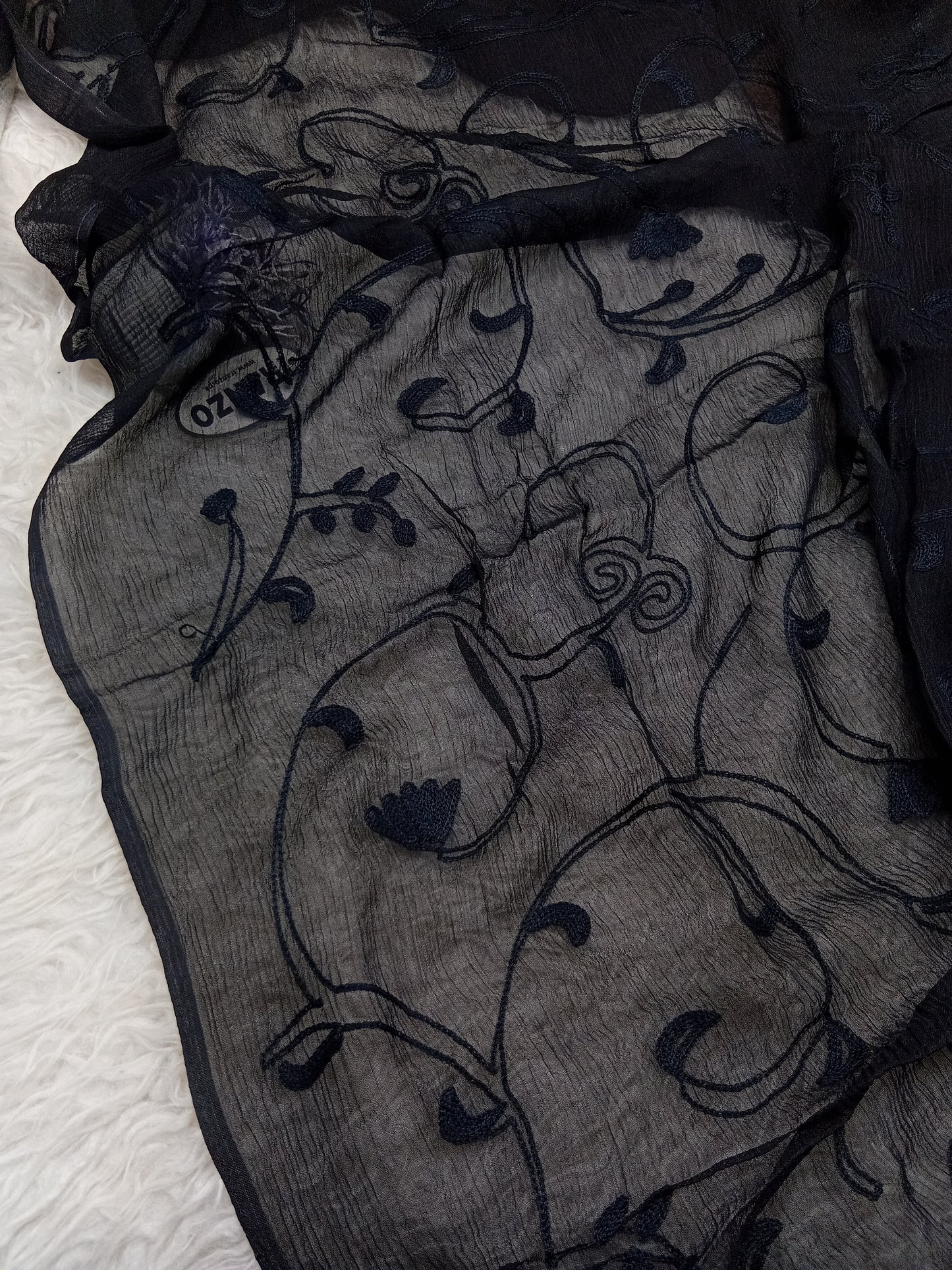 Dyeable Embroidered Chiffon Dupatta Just In