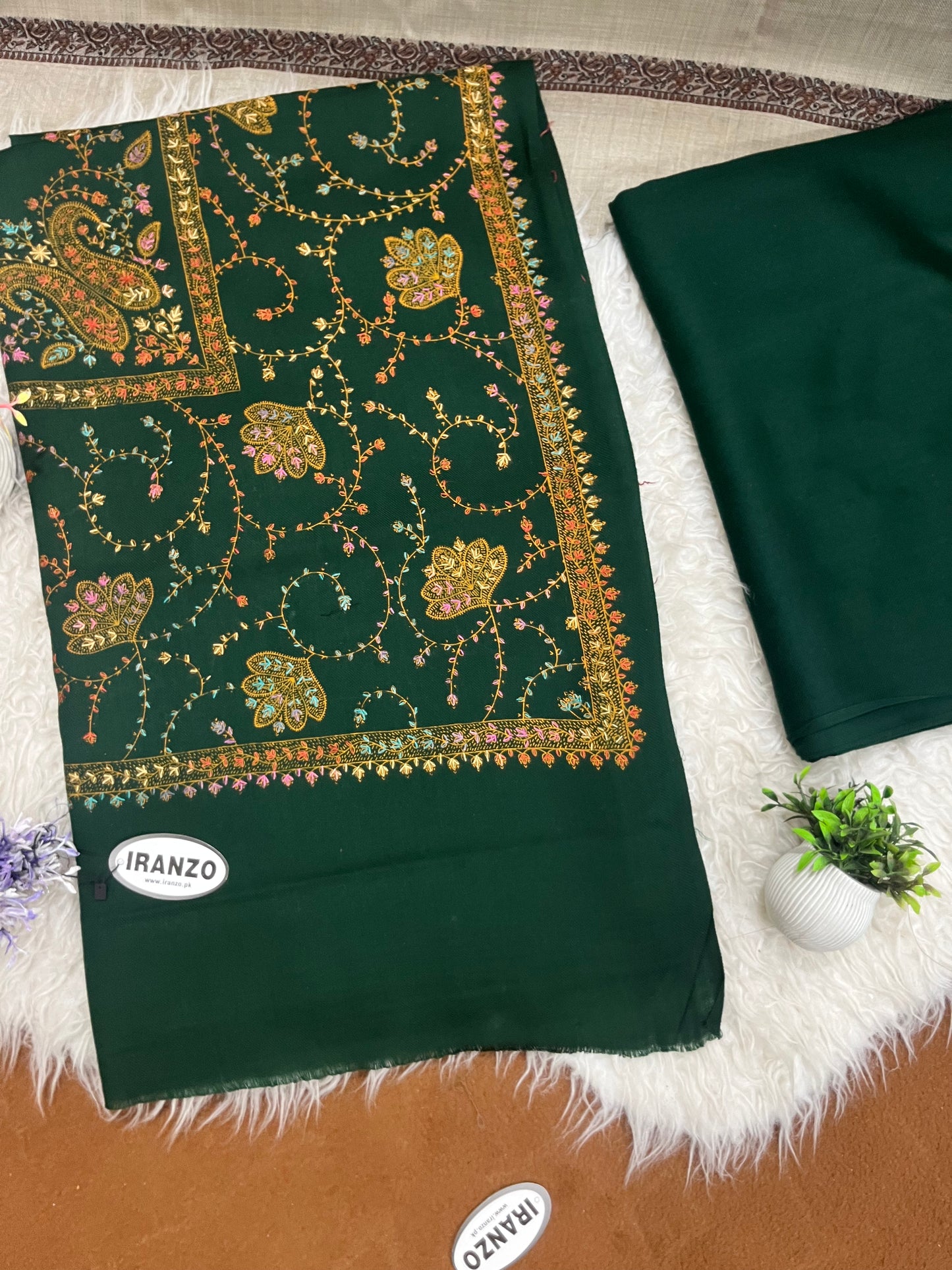 Wool Heavy Shawl Three Piece