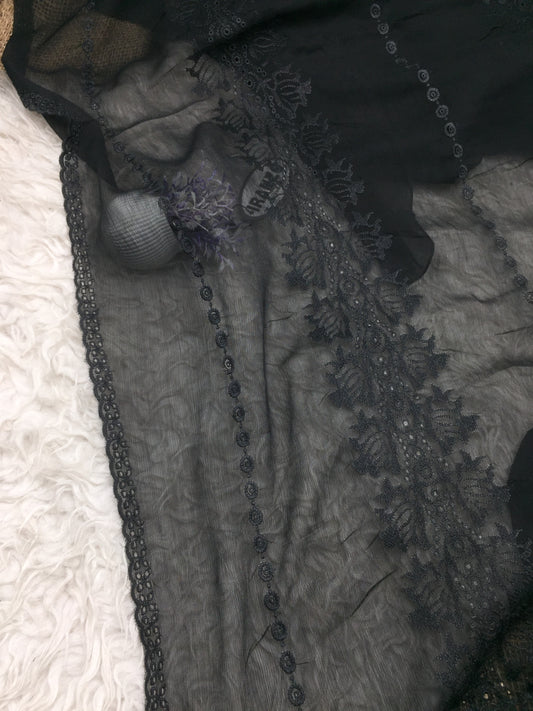 Embroidered Chiffon Dupatta