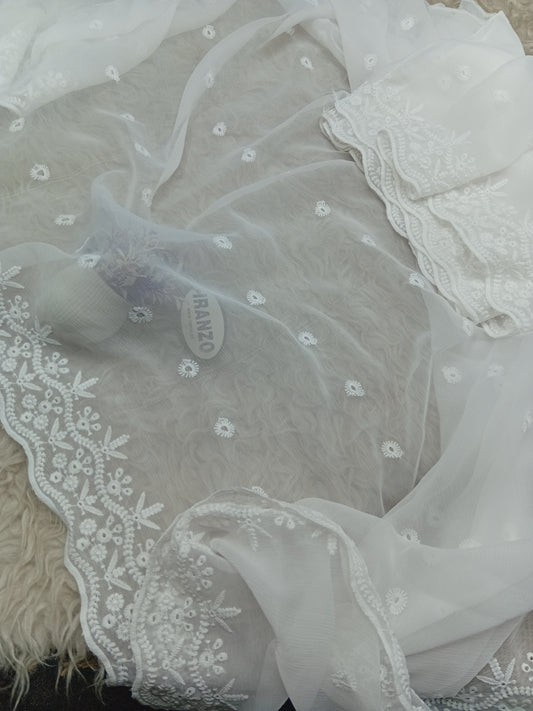 Embroidered Chiffon Dupatta