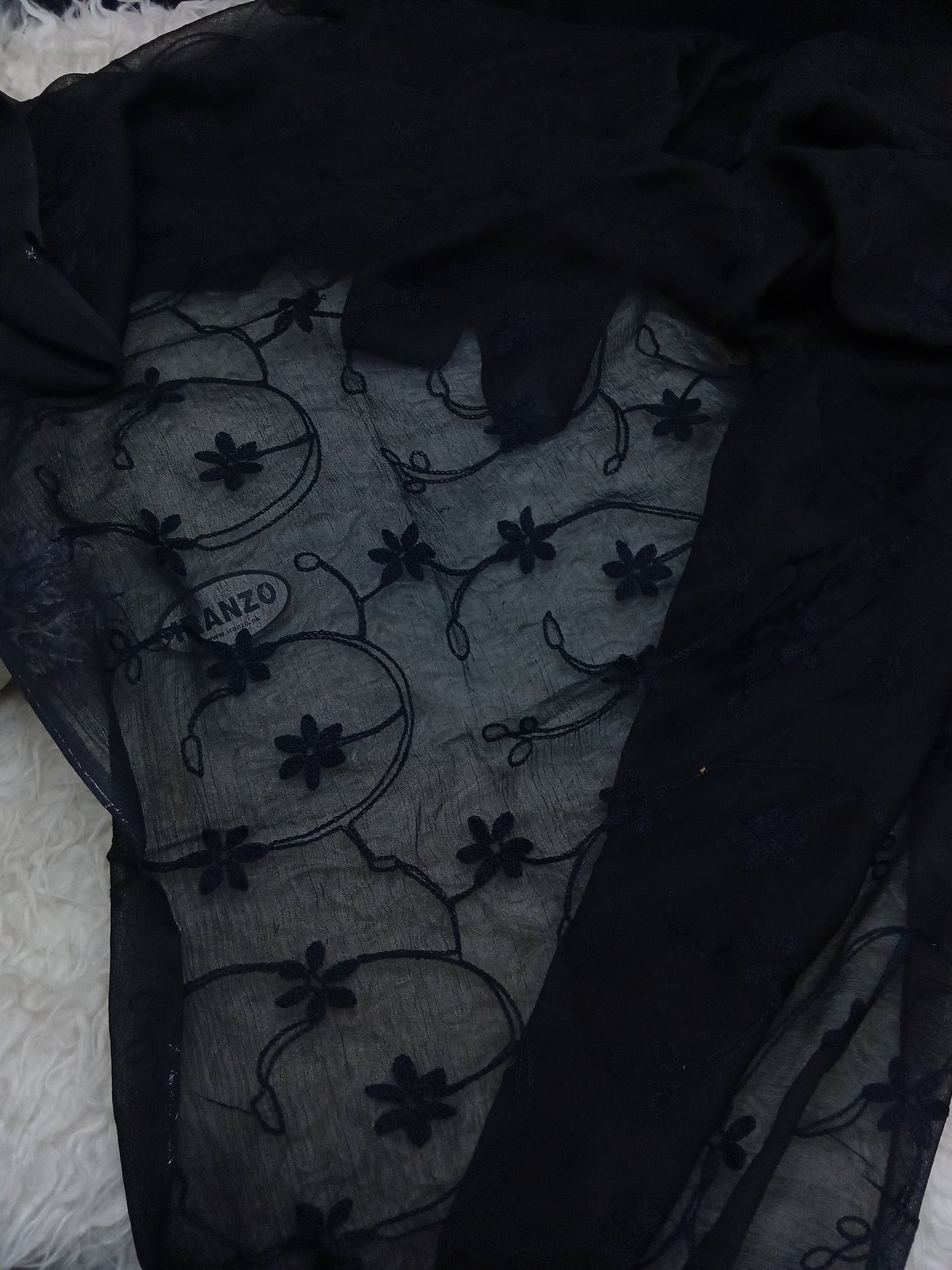 Dyeable Embroidered Chiffon Dupatta Just In