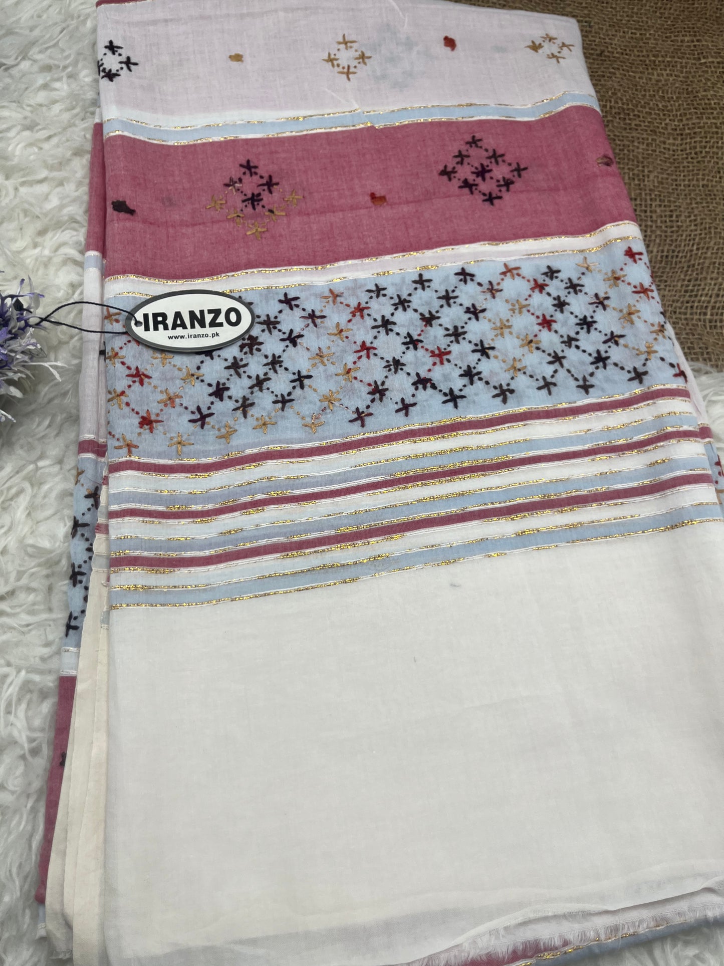 Hand Embroidered Lawn Shawl Just In