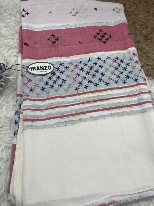 Hand Embroidered Lawn Shawl Just In