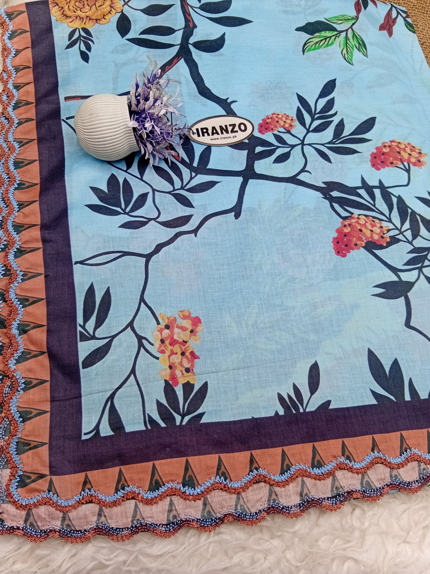 Lawn Dupatta Fourside Crochet Just In