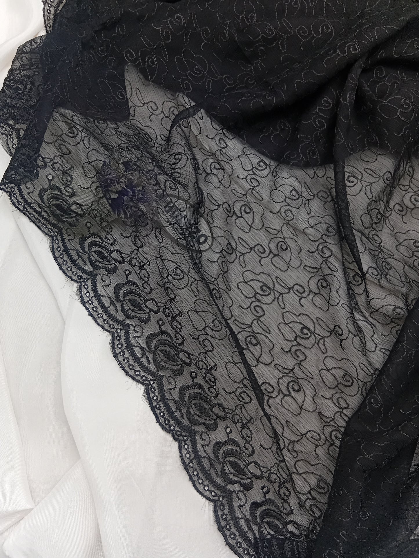 Embroidered Chiffon Dupatta Just in