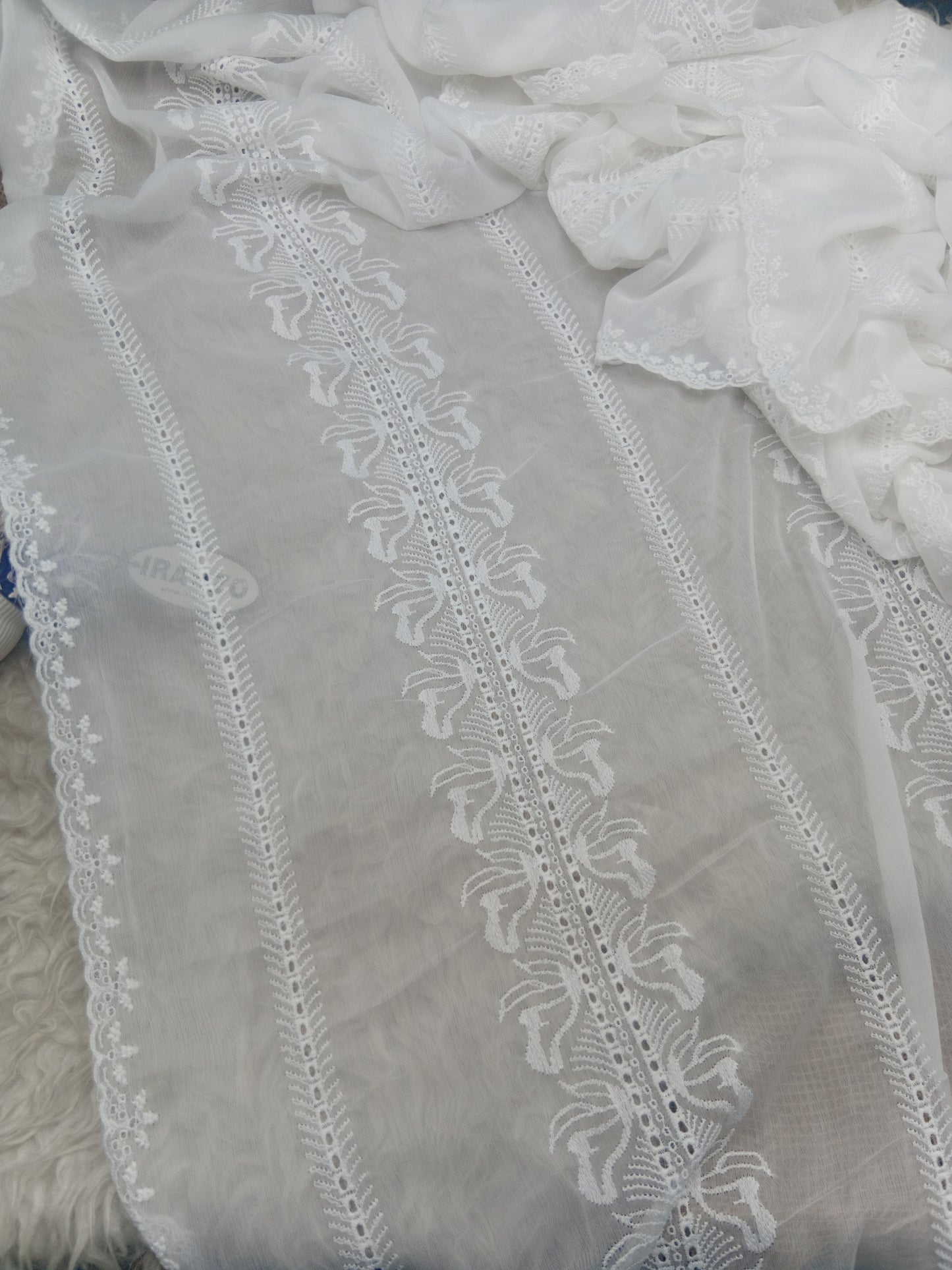 Embroidered Chiffon Dupatta
