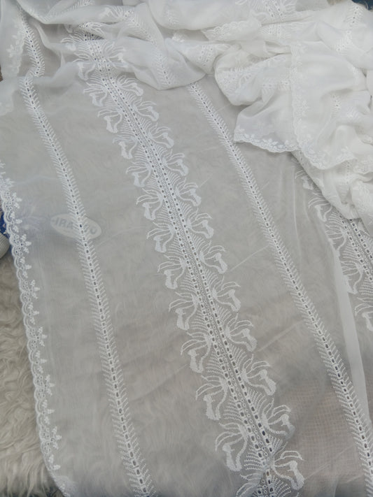 Embroidered Chiffon Dupatta
