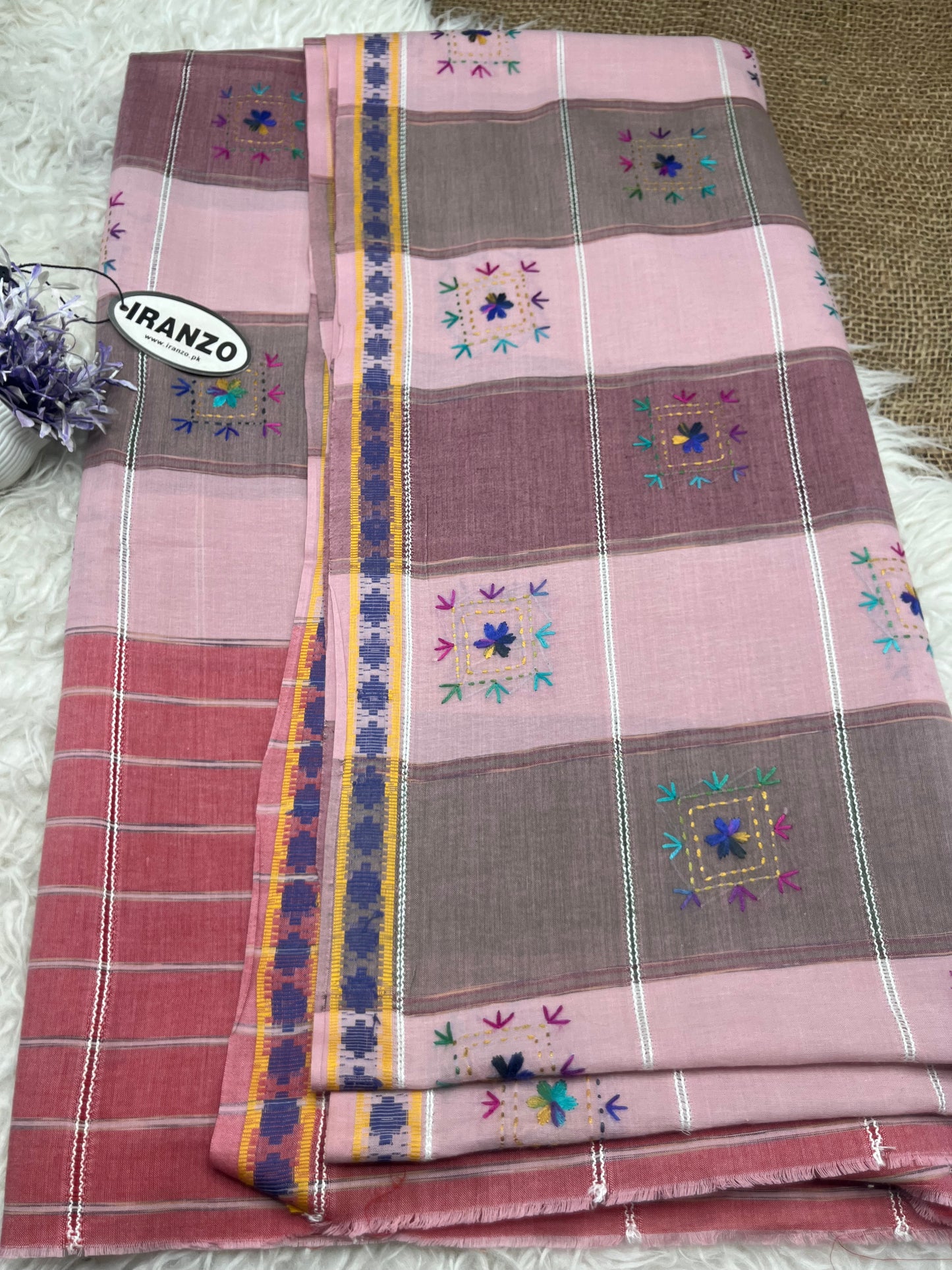 Hand Embroidered Lawn Shawl Just In