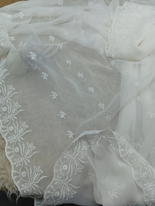 Embroidered Chiffon Dupatta
