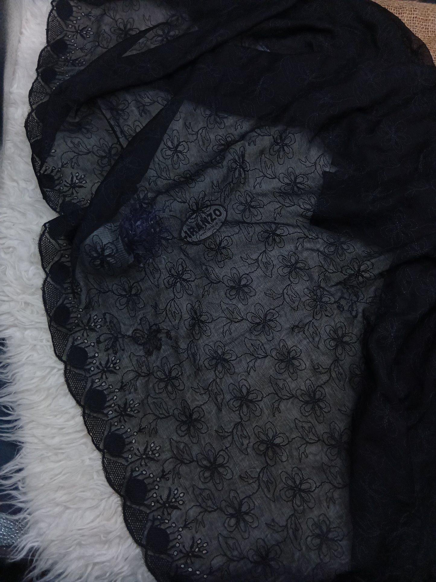 Embroidered Chiffon Dupatta Just in