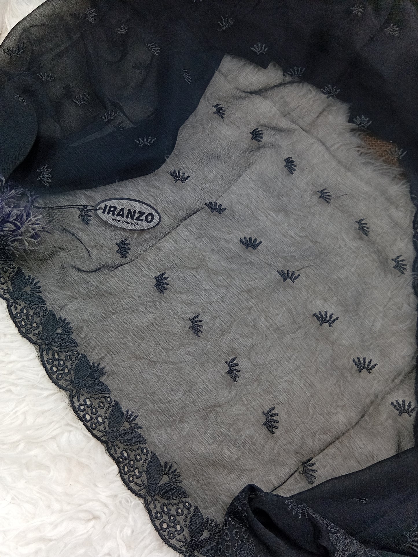 Embroidered Chiffon Dupatta Just in