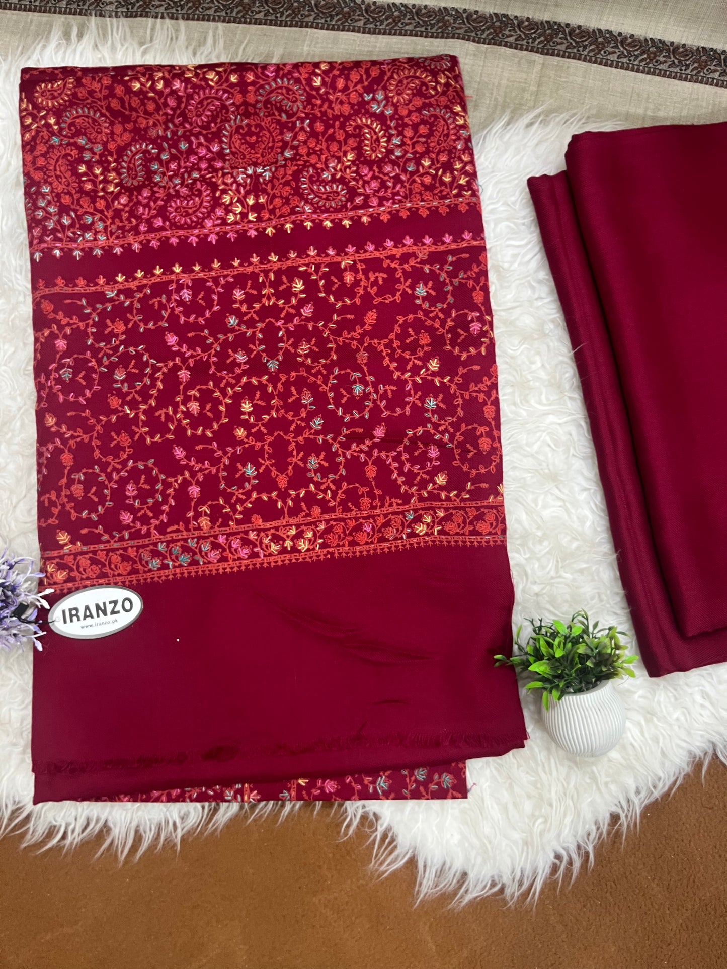 Wool Heavy Shawl Three Piece