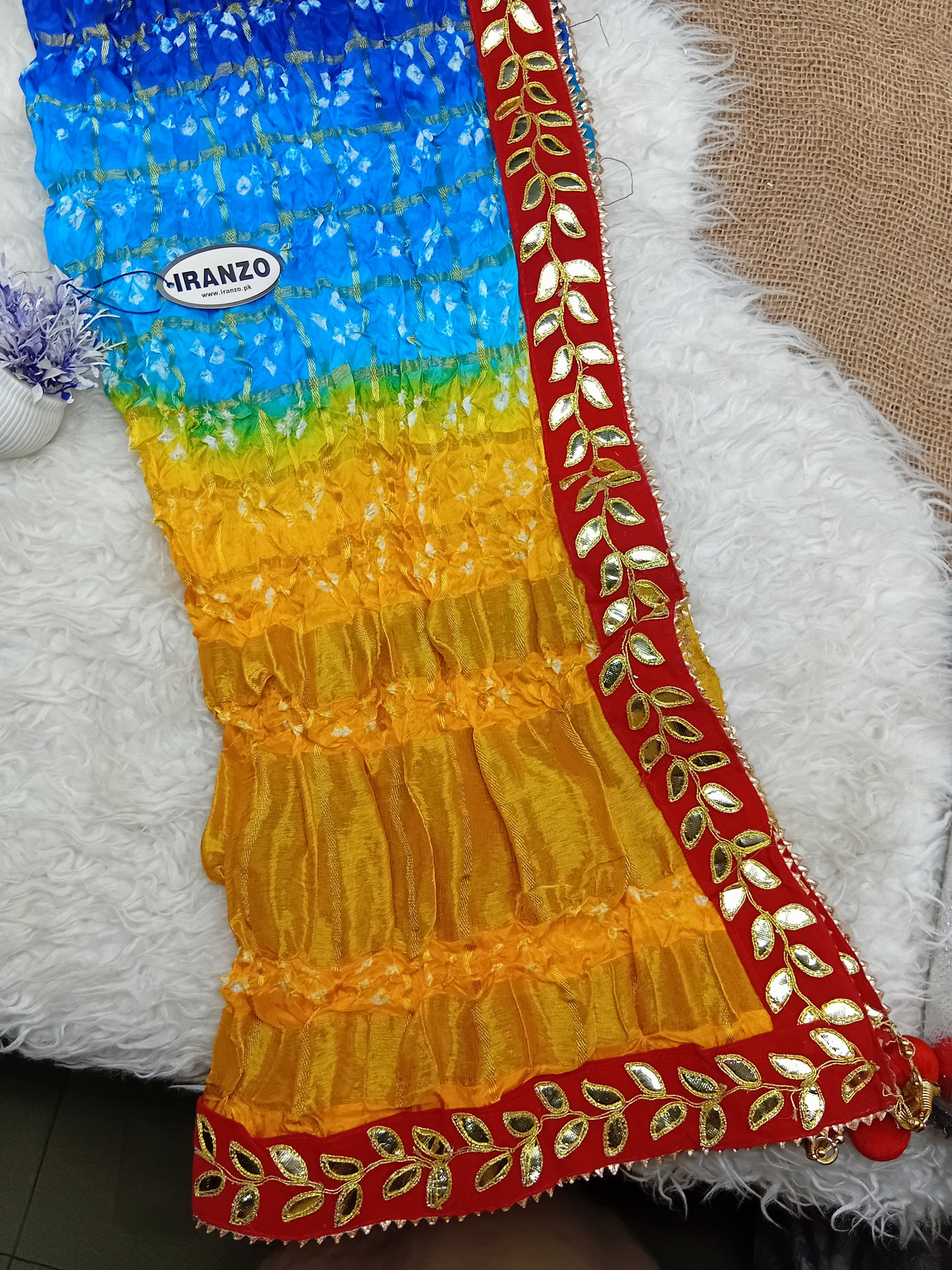 Crushed Soft Silk Gotta Work Dupatta