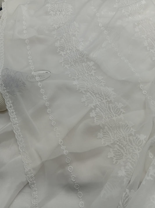 Embroidered Chiffon Dupatta Just in