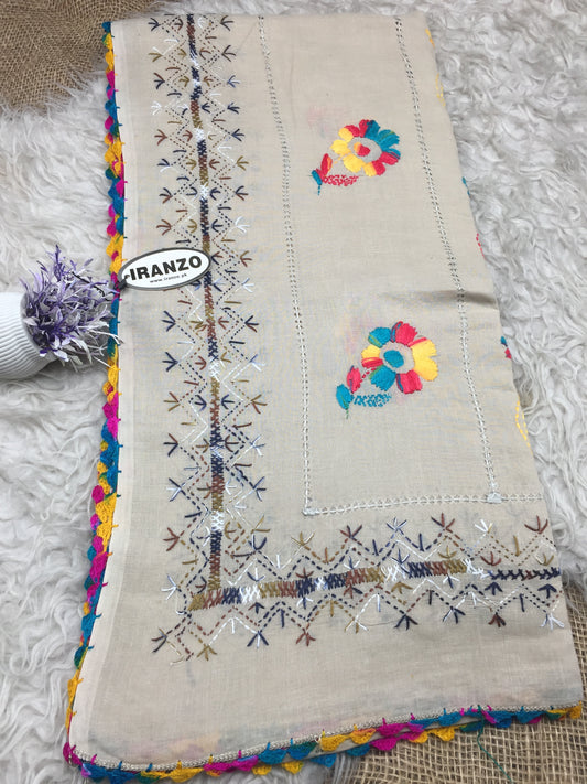 Hand Embroidered Lawn Shawl