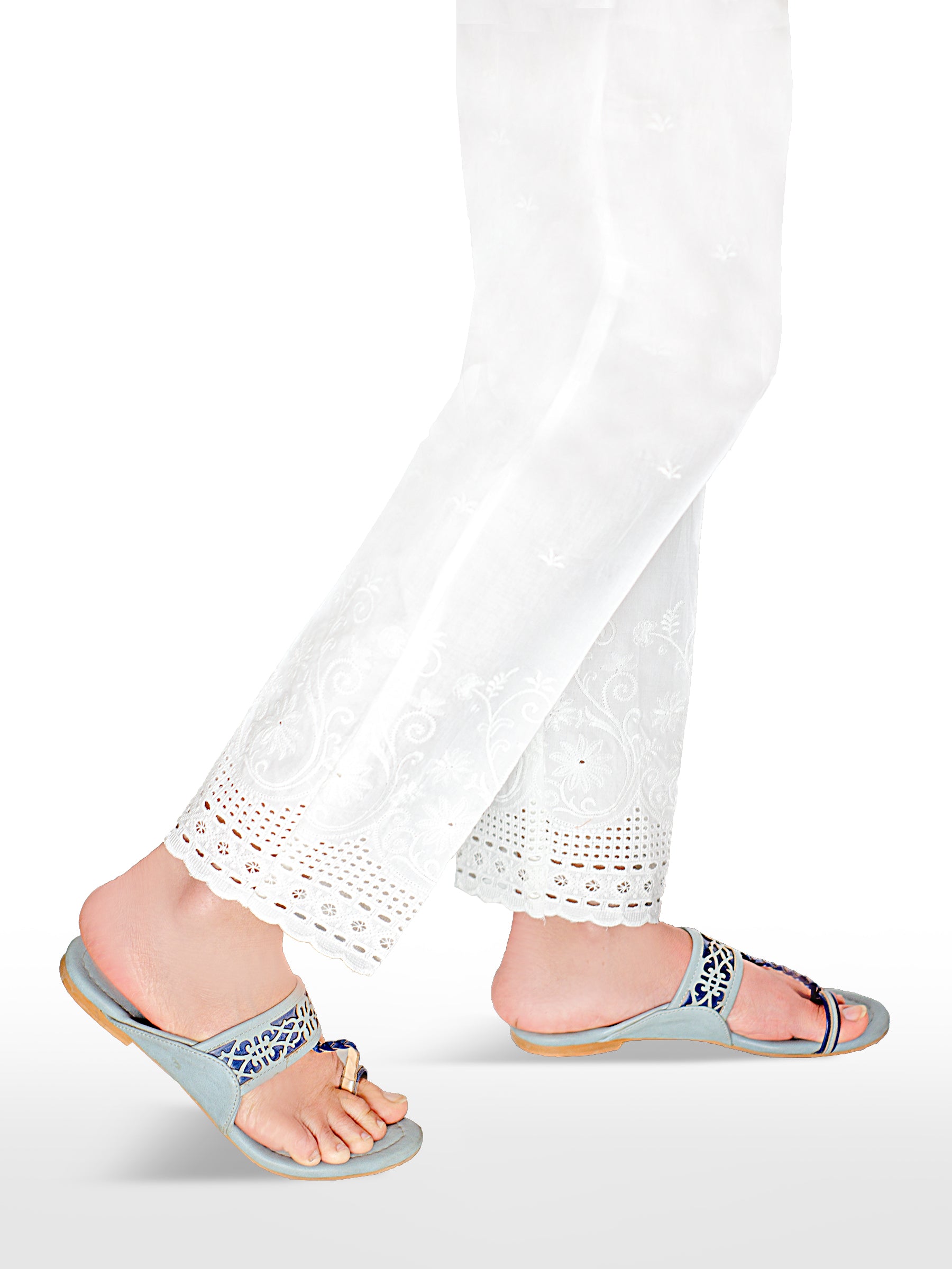 chikankari trouser