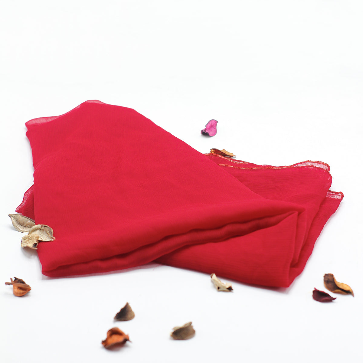 Red Solid Dupatta