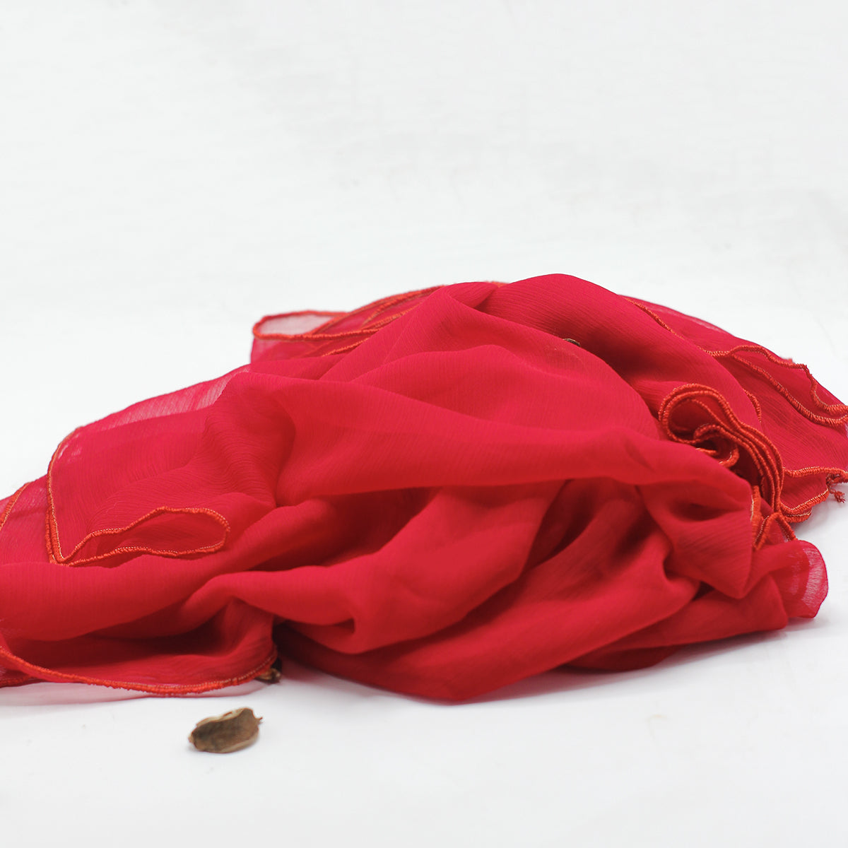 Red Solid Dupatta