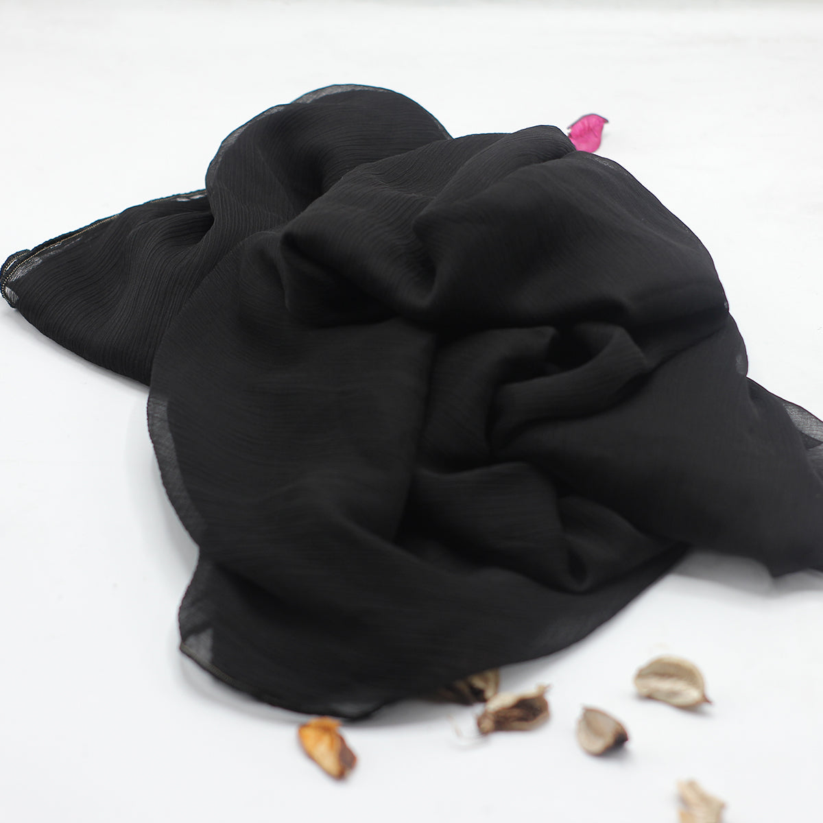 Black Solid Dupatta