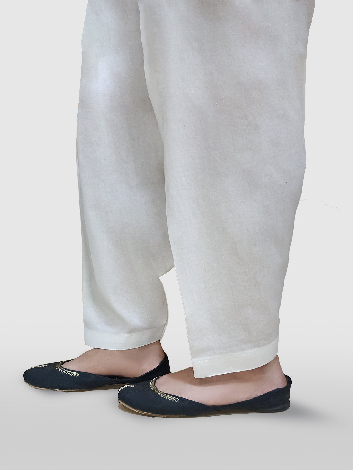 White Basic Shalwar - IRANZO